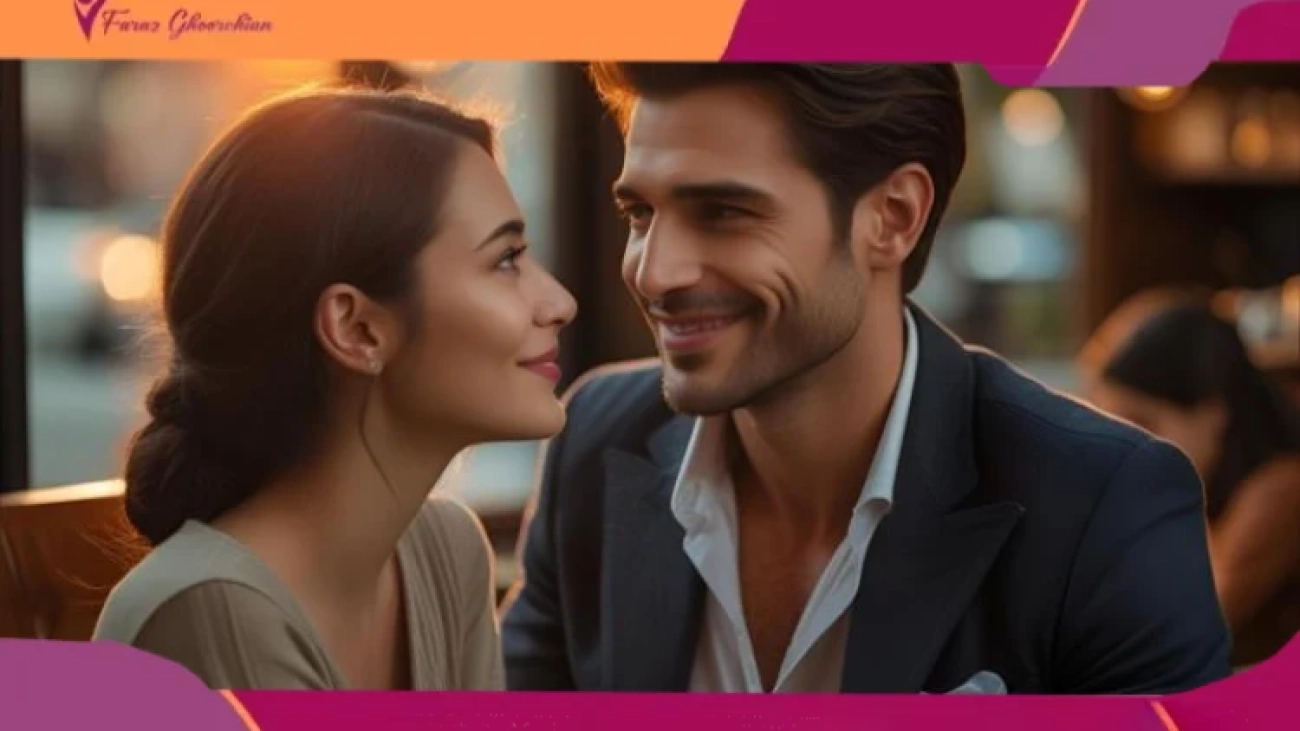 Romantic couple in warm night street